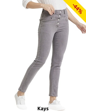 Jeans Push-up «Charmante», grau