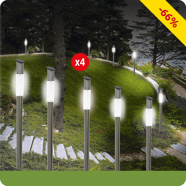 4 Solarlampen-Sticks