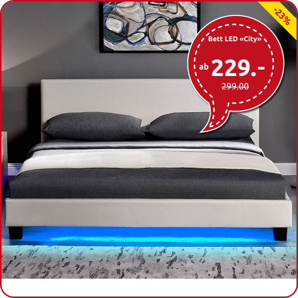 Bett LED «City»