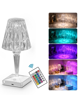 Lampe «Diamant», 16 Farben, transparent