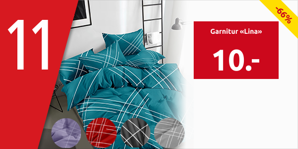 Duvetbezug «Lina» 160 x 210 cm + Pfulmenbezug 65 x 100 cm, blau