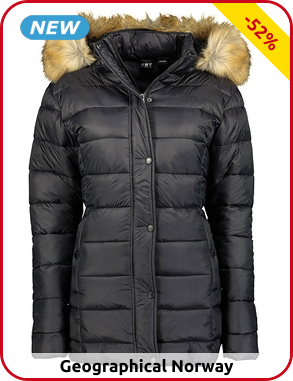 Geographical Norway Expedition Parka für Damen «Adela», schwarz