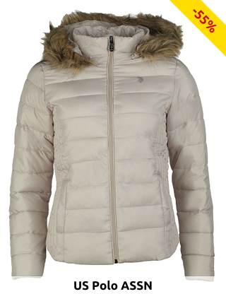 US Polo ASSN Damenjacke, perlweiss