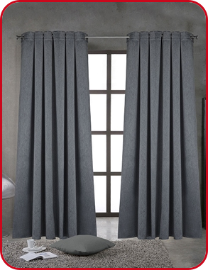 Lichtundurchlässiger Vorhang «Melli», anthrazit meliert