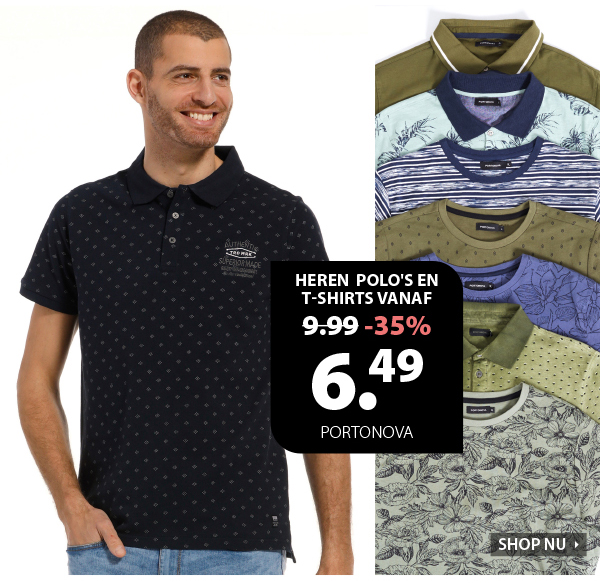 Heren polo's en T-shirts shop je nu extra voordelig bij terStal