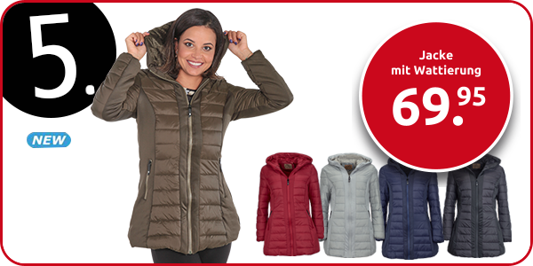 Jacke mit Wattierung, oliv