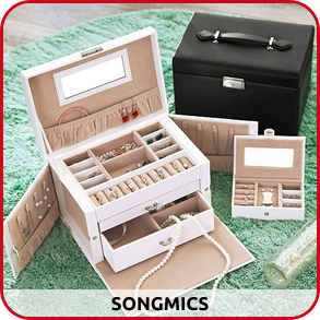 Schmuckkoffer weiss, inkl. Reiseschatulle