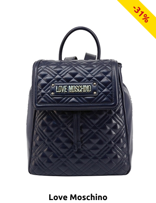 Love Moschino Rucksack, gesteppt, dunkelblau