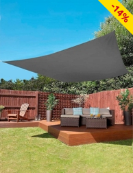 Sonnensegel 5 x 5 m, grau