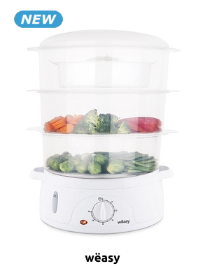 wëasy Dampfgarer «Vege8», 3 Niveaus, stapelbar, 9 l