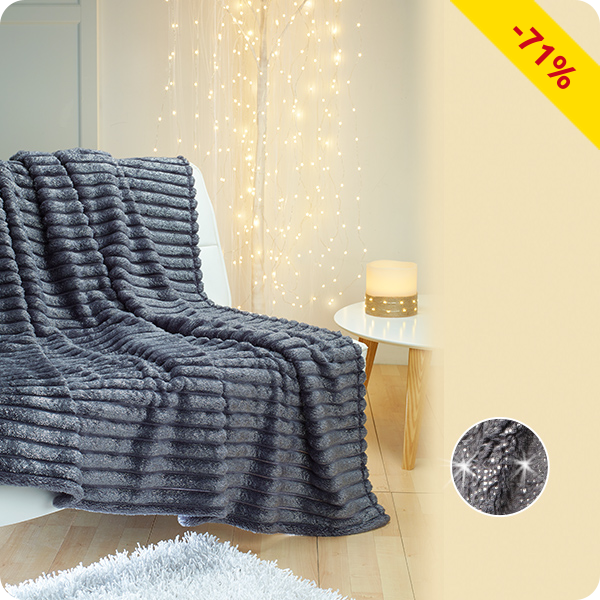 Fleecedecke «Silver», ultraweich & dicht, 150 x 200 cm