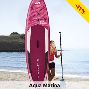 Aqua Marina Paddelbrett SUP «Coral», aufblasbar, rosa