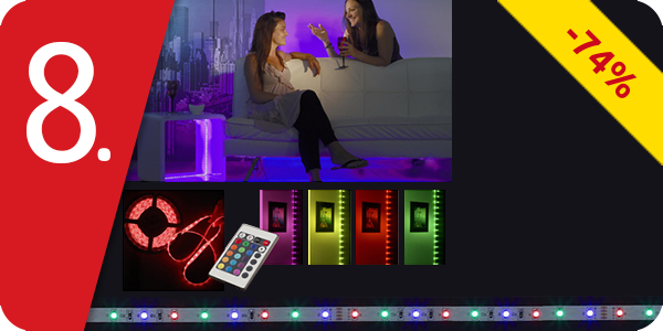 Extraflaches LED-Band mit Lichteffekten, 180 LEDs