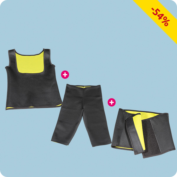 Sauna Ensemble, 3-teilig, schwarz