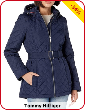 Tommy Hilfiger Damenjacke mit Gürtel, navy