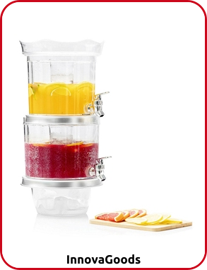 Innovagoods Doppel-Getränke-Spender, mit Eiskübel, 7 l