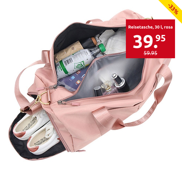 Reisetasche, 30 l, rosa