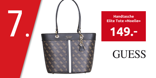 GUESS Handtasche Elite Tote «Noelle», braun mit dunkeln Henkeln