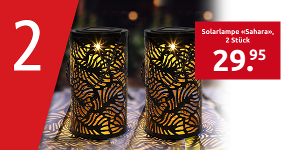 Solarlampe «Sahara», 2 Stück