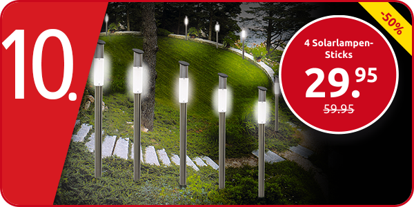 4 Solarlampen-Sticks