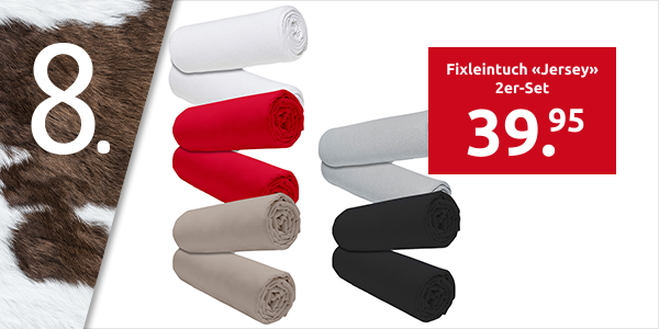 Fixleintuch «Jersey» 140 x 200 cm, 2er-Set, beige