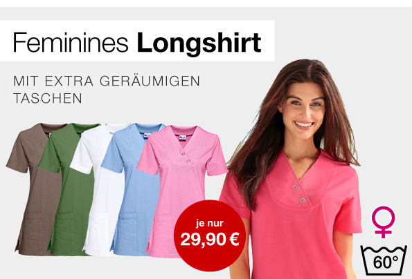 Feminines Longshirt | MIT EXTRA GERÄUMIGEN TASCHEN