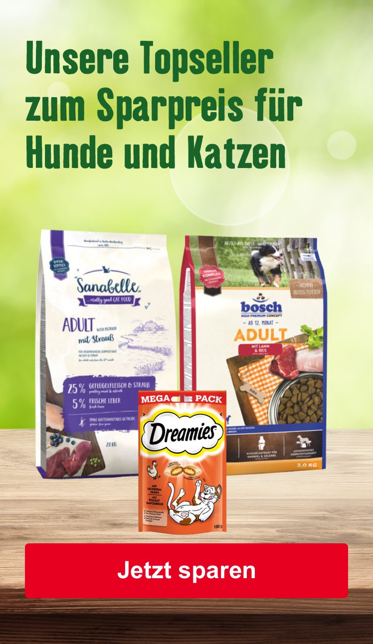 Unsere Topseller zum Sparpreis für Hunde und Katzen