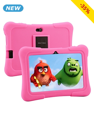Kinder-Tablet «Pritom K7», Android 10, rosa, 16 Go, RAM 1 Go