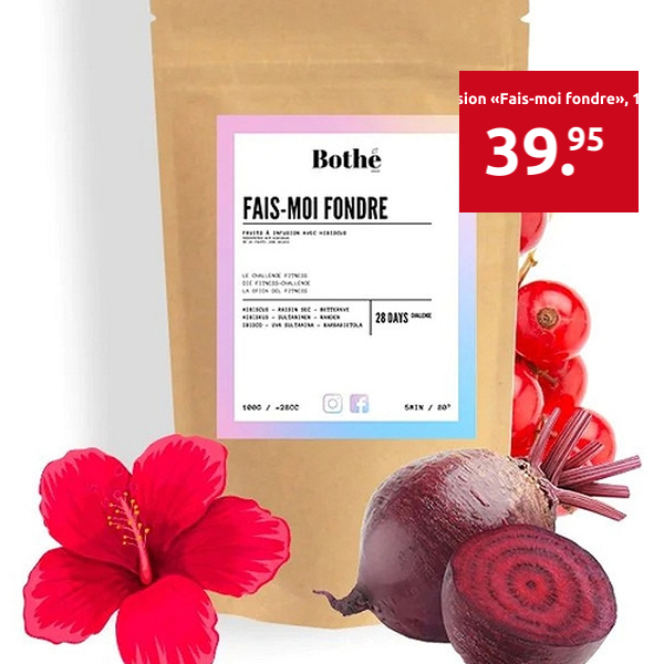 Bothé Swiss Infusion «Fais-moi fondre», Hibiskus/Rosinen/Rote Bete, 100 g