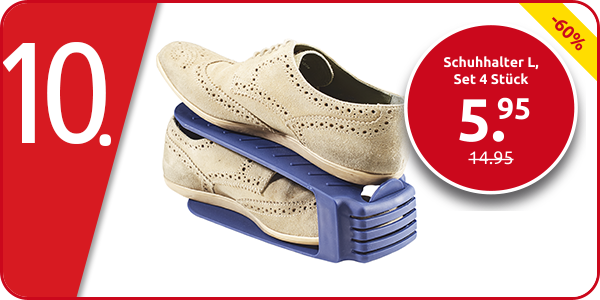 Schuhhalter L, Grössen 42-46, Set 4 Stück
