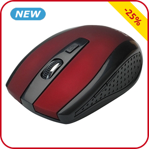 Tastenmaus, rot/schwarz