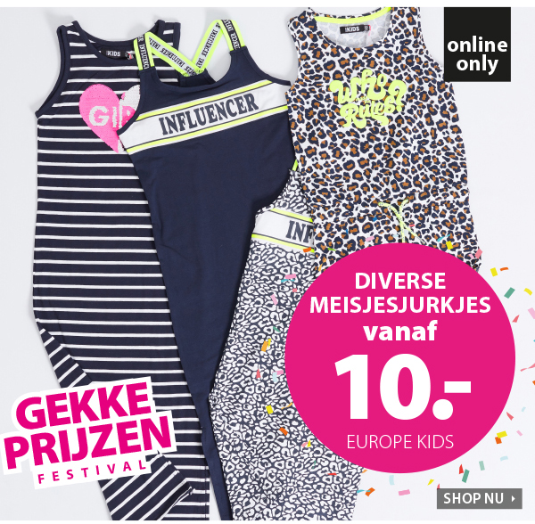 Diverse meisjes jurkjes vanaf 10 euro.