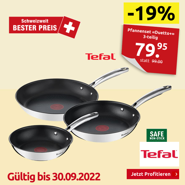 Tefal  Pfannenset «Duetto+», 3-teilig