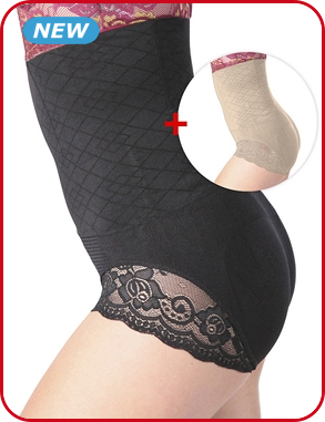 Formslips mit Spitzeneinsatz, 2er-Pack, schwarz + beige