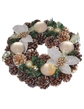 Adventskranz «Nature», mit natürlichen Materialien