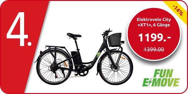 Elektrovelo City «XT1», FUN E-MOVE, 6 Gänge