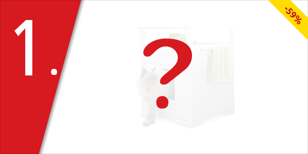 Katzen-WC-Schrank, neu: innen B 41 x H 47 x T 55 cm