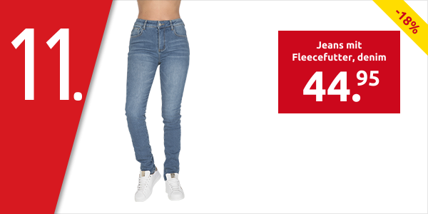Jeans mit Fleecefutter, denim