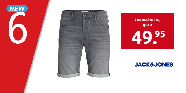 JACK&JONES Jeansshorts, grau
