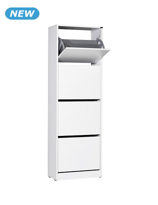 Schuhmöbel, für 16 Paar Schuhe, weiss