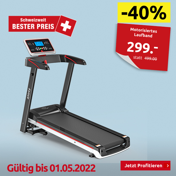 Motorisiertes Laufband, 14 km/h,12 Programme