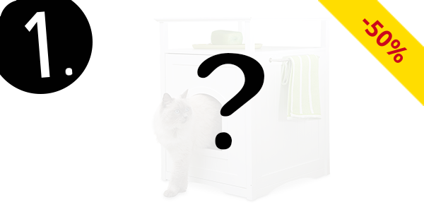 Katzen-WC-Schrank, neu: innen B 41 x H 47 x T 55 cm