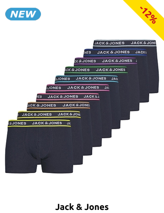 JACK&JONES Boxershorts, 10er-Pack, schwarz
