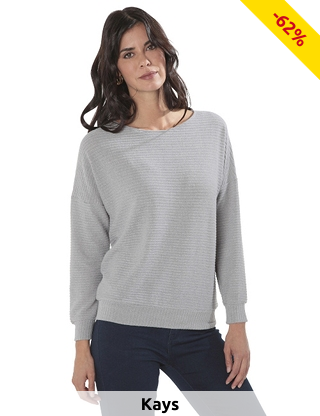 Pullover mit Fledermausärmeln, hellgrau