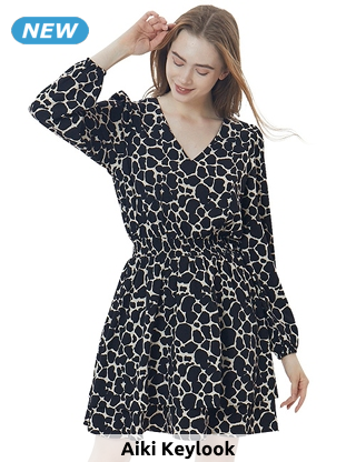 Robe «Isaline», schwarz/anthrazit