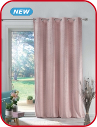 Vorhang, lichtundurchlässig, aus Samt, 240 x 140 cm, rosa