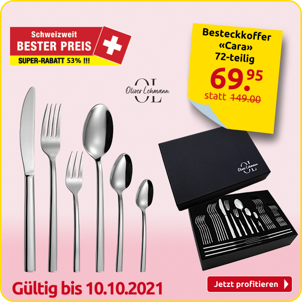 Oliver Lehmann Besteckkoffer «Cara», 72-teilig für 12 Personen