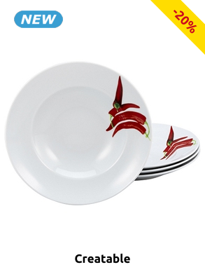 Creatable Pastateller-Set «Chilli», 4-teilig