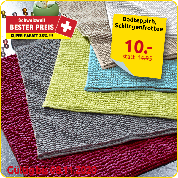 Badteppich aus weichem Schlingenfrottee, anthrazit