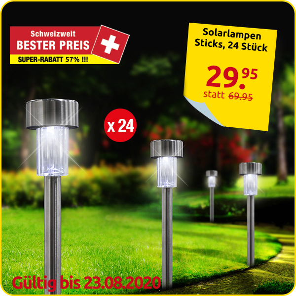 Solarlampen-Sticks, 24 Stück